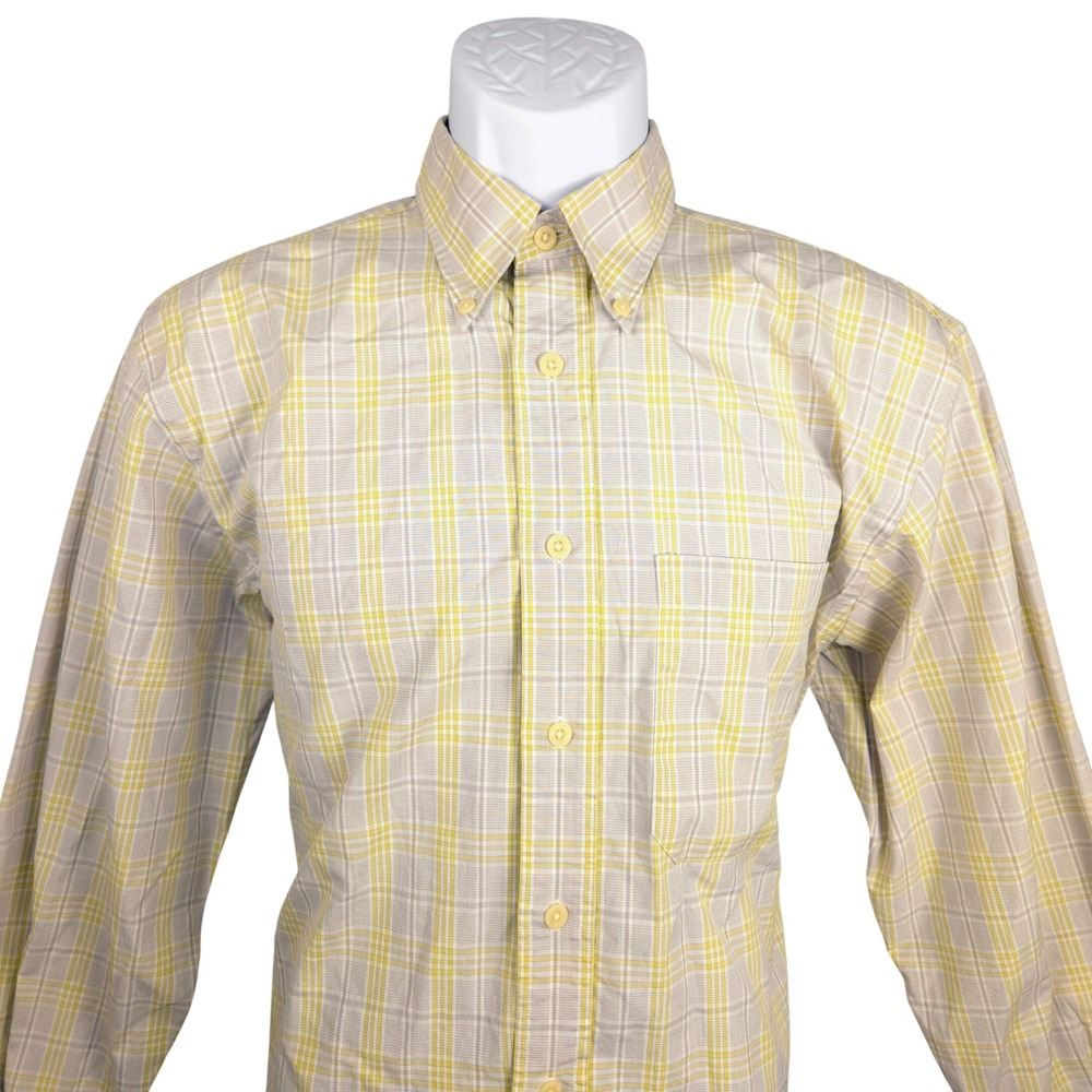 Pendleton Men's Long Sleeve‎ Plaid Button Down Shirt Wrinkle Resistant Cotton M